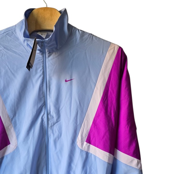 Nike Mens Basketball Windbreaker Jacket Blue Purple Colorblock FZ0248-468 XL NEW
